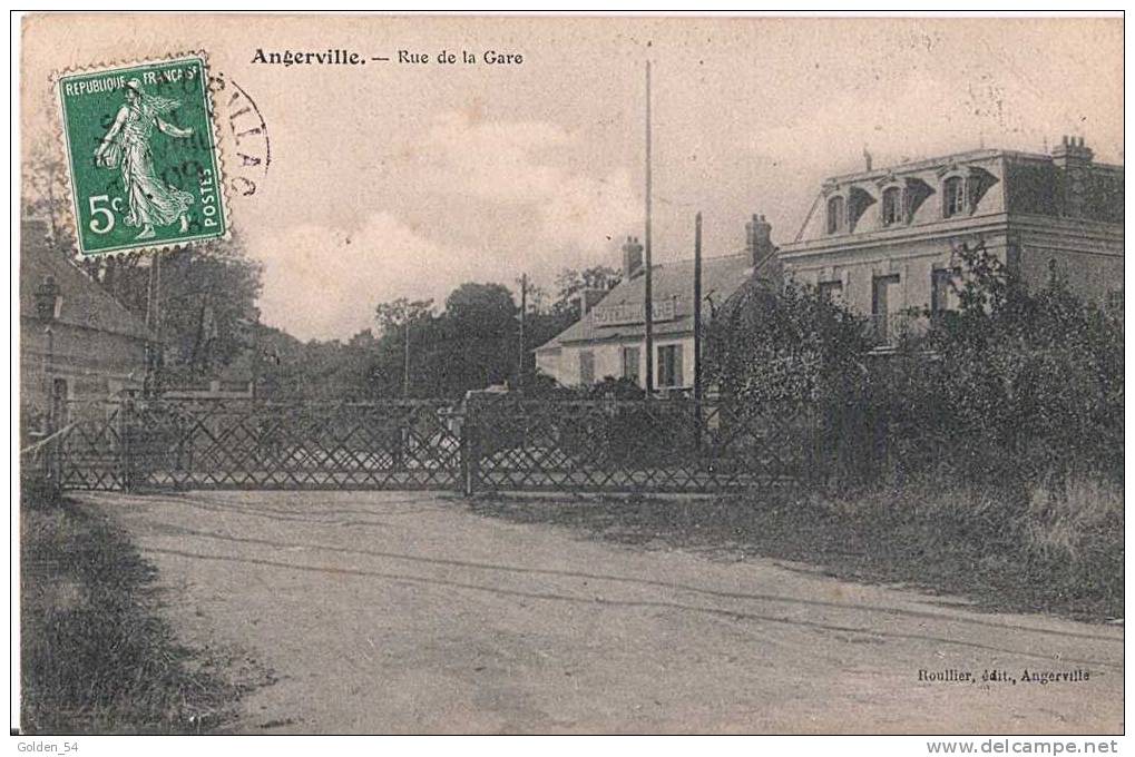 Angerville. - Rue De La Gare CPA écrite En 1909 - Angerville