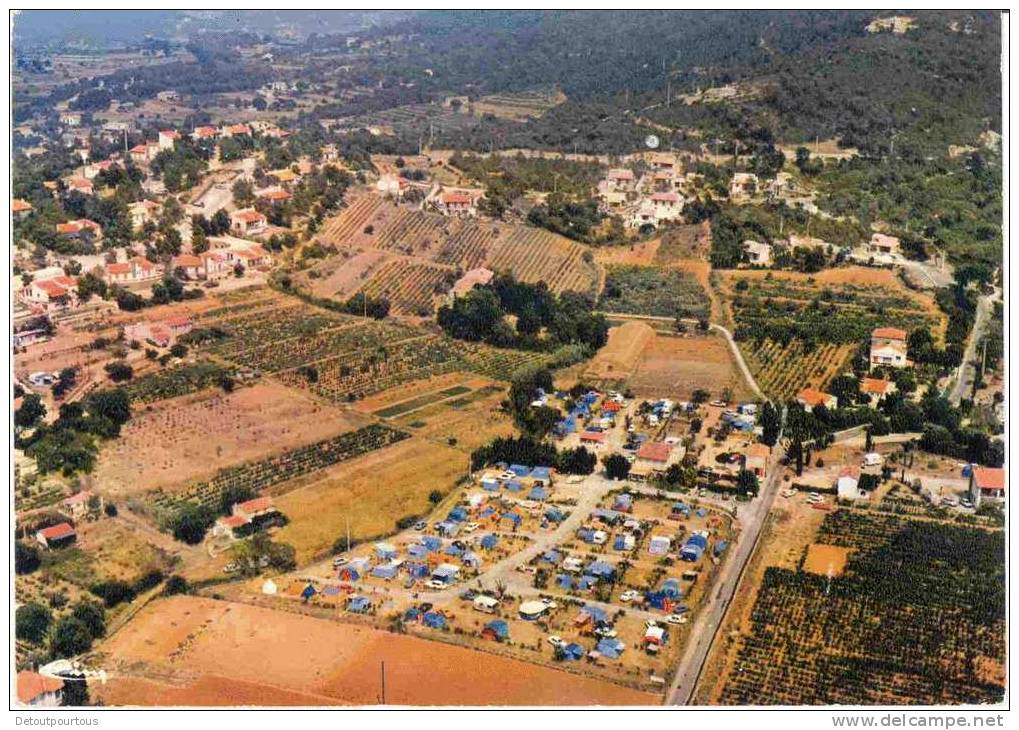 LE PRADET Var 83 : Vue Aérienne Sur Terrain De Camping Et Lotissement De La Marquisanne 1980 - Le Pradet