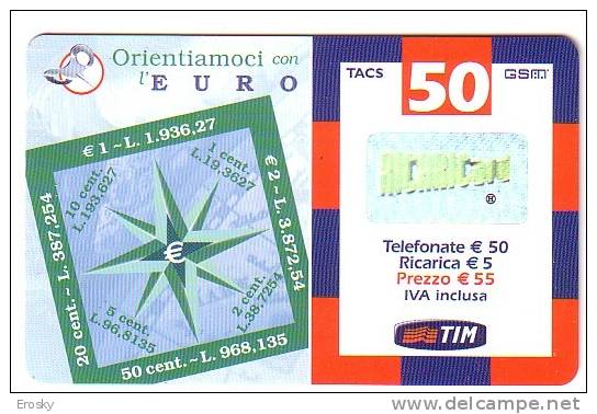 PGL T014 - PHONECARDS RICARICA TIM 50 EURO USATA - Cartes GSM Prépayées & Recharges