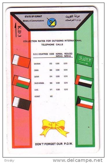 PGL T004 - PHONECARDS KUWAIT FLAGS - Koweït