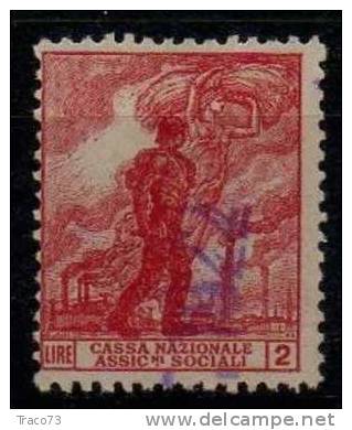 1920 - CASSA NAZIONALE PER LE ASSICURAZIONI SOCIALI - Lire 2 - Fiscaux