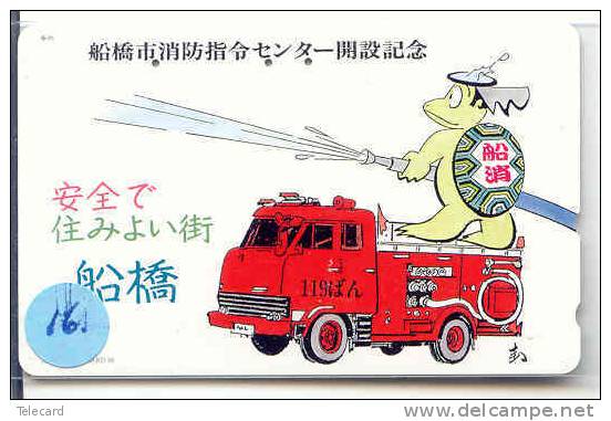 Télécarte JAPON Pompiers Feuerwehr Fire Brigade JAPAN  (16) Brandweer Brigada De Fuego Vigili Del Fuoco - Bomberos