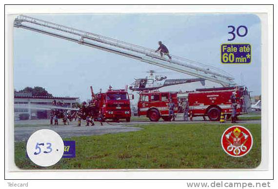 Télécarte BRASIL Pompiers Feuerwehr Fire Brigade BRAZIL  (53) Brandweer Brigada De Fuego Vigili Del Fuoco - Firemen