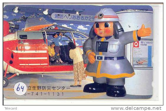 Télécarte JAPON Pompiers Feuerwehr Fire Brigade JAPAN  (64) Brandweer Brigada De Fuego Vigili Del Fuoco - Bomberos