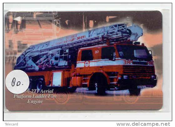 Télécarte SINGAPORE Pompiers Feuerwehr Fire Brigade SINGAPORE  (80) Brandweer Brigada De Fuego Vigili Del Fuoco - Bomberos