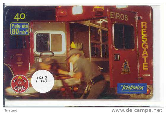 Télécarte BRASIL Pompiers Feuerwehr Fire Brigade BRAZIL  (143) Brandweer Brigada De Fuego Vigili Del Fuoco - Brandweer