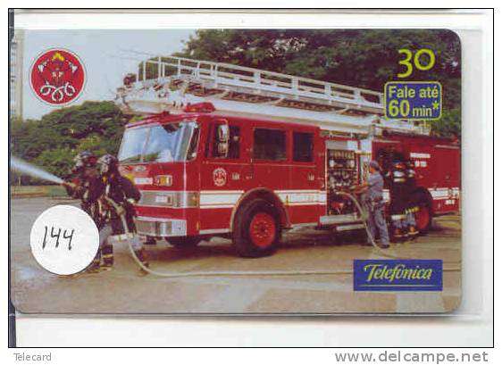 Télécarte BRASIL Pompiers Feuerwehr Fire Brigade BRAZIL  (144) Brandweer Brigada De Fuego Vigili Del Fuoco - Feuerwehr