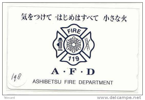 Télécarte JAPON Pompiers Feuerwehr Fire Brigade JAPAN  (198) Brandweer Brigada De Fuego Vigili Del Fuoco - Pompiers