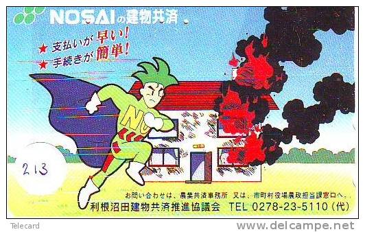 Télécarte JAPON Pompiers Feuerwehr Fire Brigade JAPAN  (213) Brandweer Brigada De Fuego Vigili Del Fuoco - Bomberos