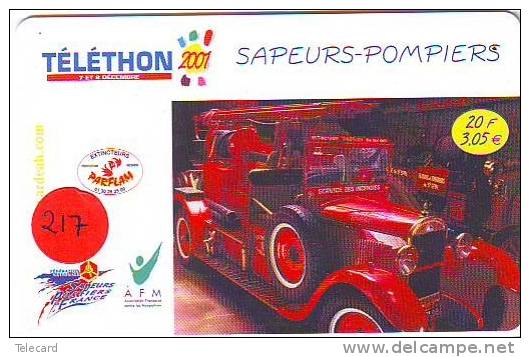 Télécarte FRANCE Pompiers Feuerwehr Fire Brigade  (217) Brandweer Brigada De Fuego Vigili Del Fuoco - Bomberos