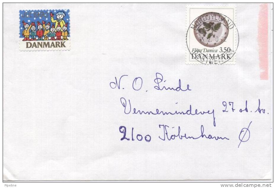 Denmark Cover With Nice Cancelled FLORA DANICA Stamp 13-12-1990 - Lettres & Documents