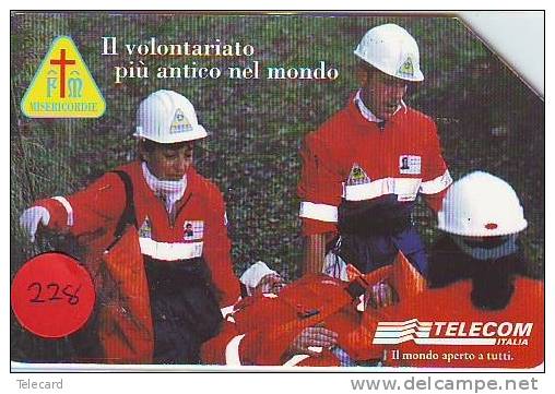 TELEFONKARTE FEUERWEHR ITALY (228) Pompiers Fire Brigade * Brandweer Brigada De Fuego Vigili Del Fuoco - Feuerwehr