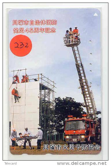 TELEFONKARTE FEUERWEHR JAPAN (232) Pompiers Fire Brigade JAPAN * Brandweer Brigada De Fuego Vigili Del Fuoco - Feuerwehr