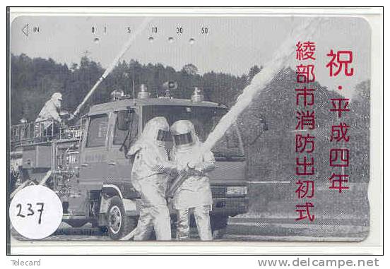 TELEFONKARTE FEUERWEHR JAPAN (237) Pompiers Fire Brigade JAPAN * Brandweer Brigada De Fuego Vigili Del Fuoco - Brandweer