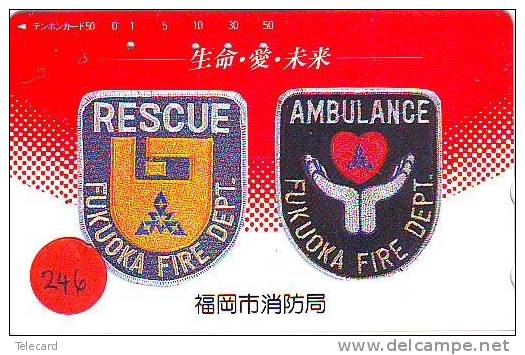TELEFONKARTE FEUERWEHR JAPAN (246) Pompiers Fire Brigade JAPAN * Brandweer Brigada De Fuego Vigili Del Fuoco - Firemen