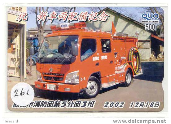 TELEFONKARTE FEUERWEHR JAPAN (261) Pompiers Fire Brigade JAPAN * Brandweer Brigada De Fuego Vigili Del Fuoco - Firemen