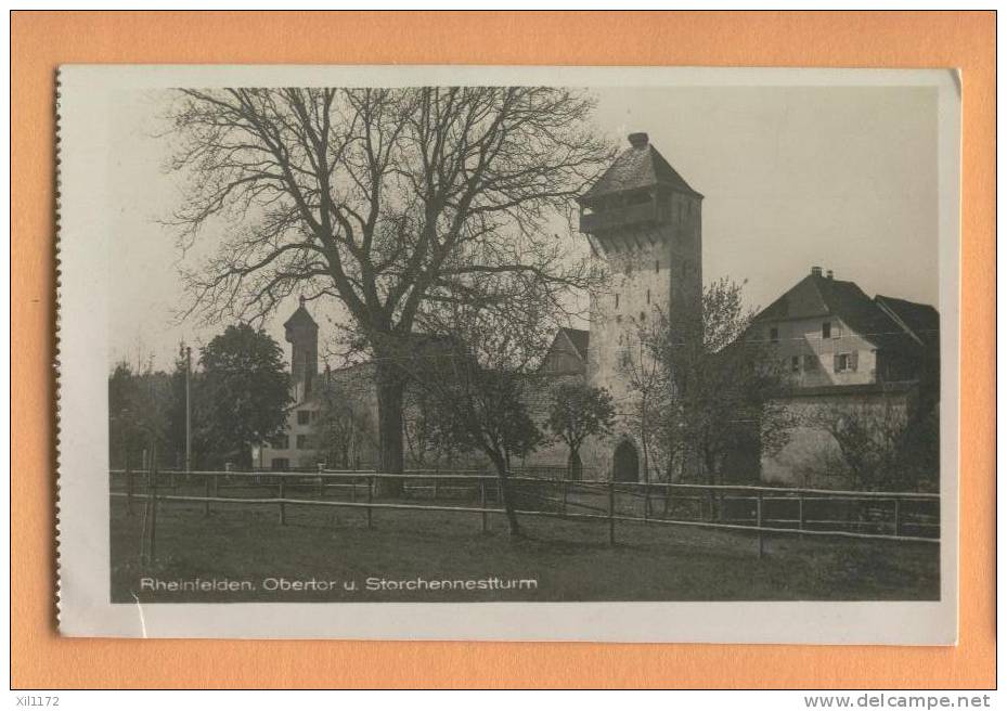 G563 Rheinfelden Obertor U. Storchennestturm Tour Aux Nids De Cigognes. Cachet 1930 Vers Savigny-les-Baune - Rheinfelden