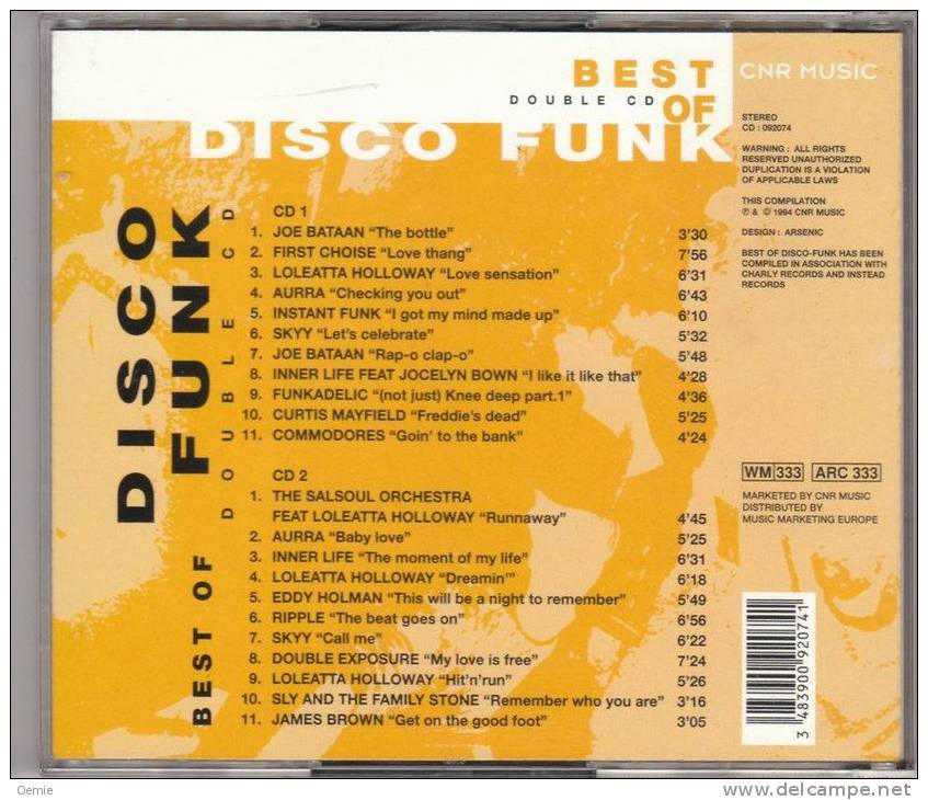 BEST OF DISCO FUNK   °    22  TITRES  2 CD - Dance, Techno & House