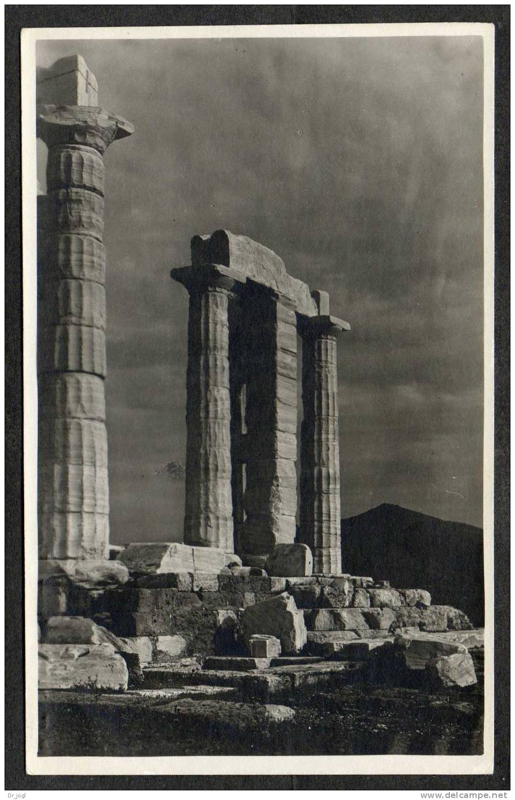 GR22) Greece - Sounion - Temple Of Poseidon - Real Photo Postcard - Grèce