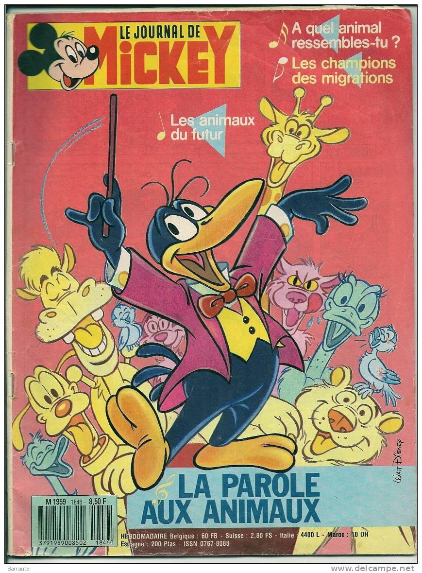 LE JOURNAL De MICKEY  N° 1900 Du 19-11-1988. 60 EME Anniverssaire N° Spécial.Souvenir . - Journal De Mickey