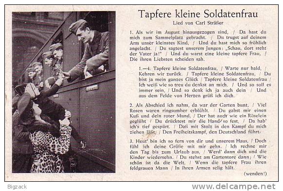 DR Liederkarte Tapfere Kleine Soldatenfrau - Briefe U. Dokumente