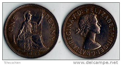 Queen Elizabeth - One Penny 1964 - Other & Unclassified