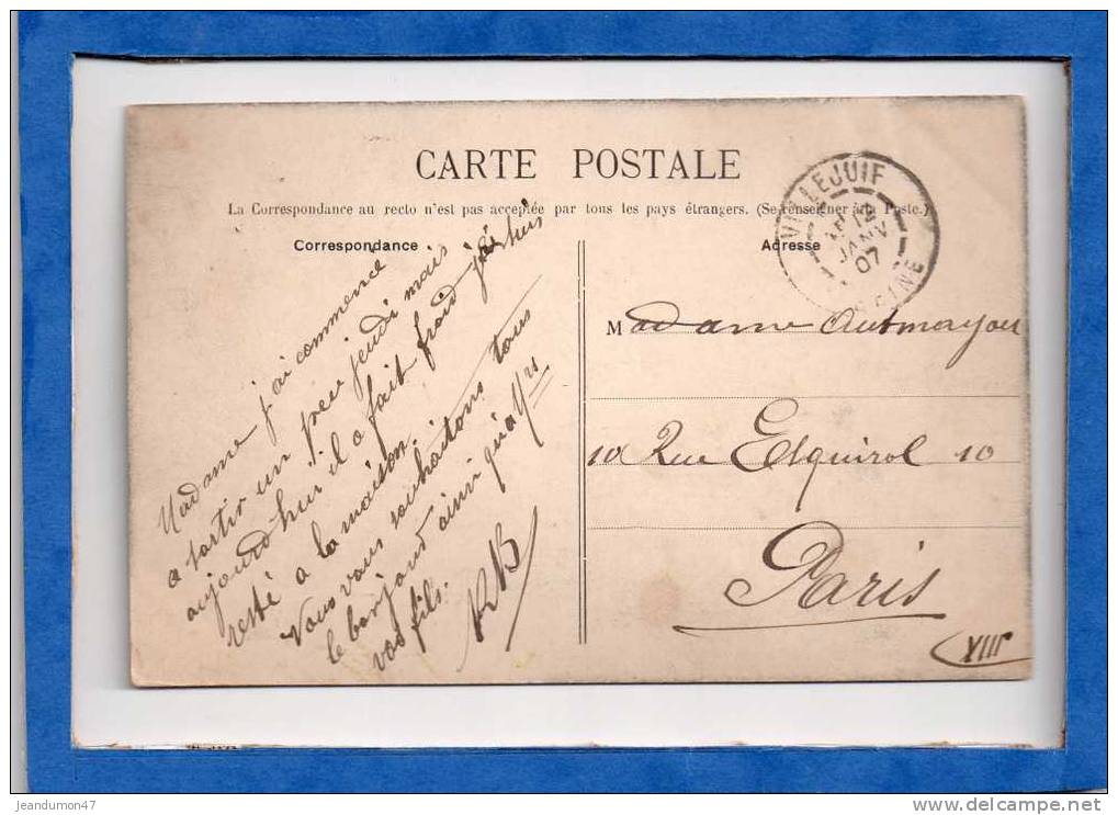 PLAISIR DU DIMANCHE. - . CARTE ANIMEE - POSTEE DE VILLEJUIF 1907. - Villejuif