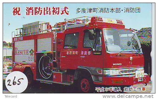 TELEFONKARTE FEUERWEHR JAPAN (265) Pompiers Fire Brigade JAPAN * Brandweer Brigada De Fuego Vigili Del Fuoco - Bomberos