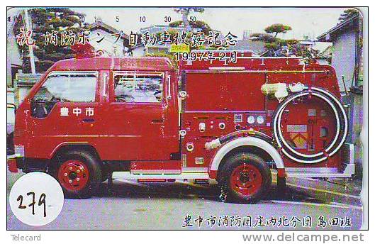 TELEFONKARTE FEUERWEHR JAPAN (279) Pompiers Fire Brigade JAPAN * Brandweer Brigada De Fuego Vigili Del Fuoco - Pompiers