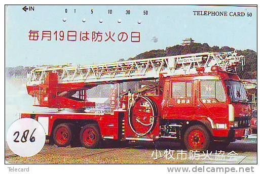 TELEFONKARTE FEUERWEHR JAPAN (286) Pompiers Fire Brigade JAPAN * Brandweer Brigada De Fuego Vigili Del Fuoco - Firemen