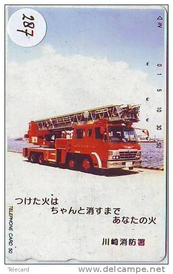 TELEFONKARTE FEUERWEHR JAPAN (287) Pompiers Fire Brigade JAPAN * Brandweer Brigada De Fuego Vigili Del Fuoco - Feuerwehr