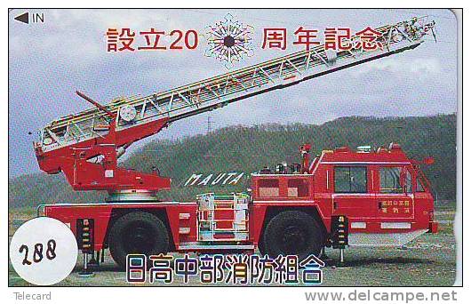 TELEFONKARTE FEUERWEHR JAPAN (288) Pompiers Fire Brigade JAPAN * Brandweer Brigada De Fuego Vigili Del Fuoco - Feuerwehr