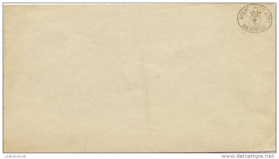 BREMEN 1867 1gr ENVELOPE, H & G B7, UNUSED. - Bremen