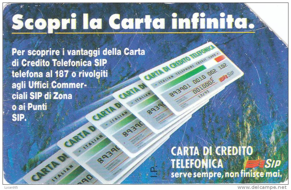 SCHEDE TELEFONICHE -  PHONECARD - TELECARTE - TELETARJETA TELEFONICA  CARTA INFINITA - Public Ordinary