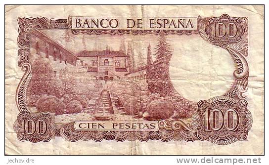 ESPAGNE  100 Pesetas  Daté Du 19-11-1970     Pick 152    ***** QUALITE  VG ***** - 100 Pesetas