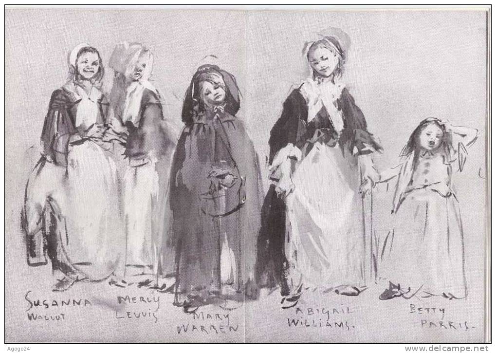 Programme Théâtre Sarah Bernhardt Les Sorcières de Salem de Miller Guérin,Aymé, Rouleau, Yves Montand, Signoret, Mondy