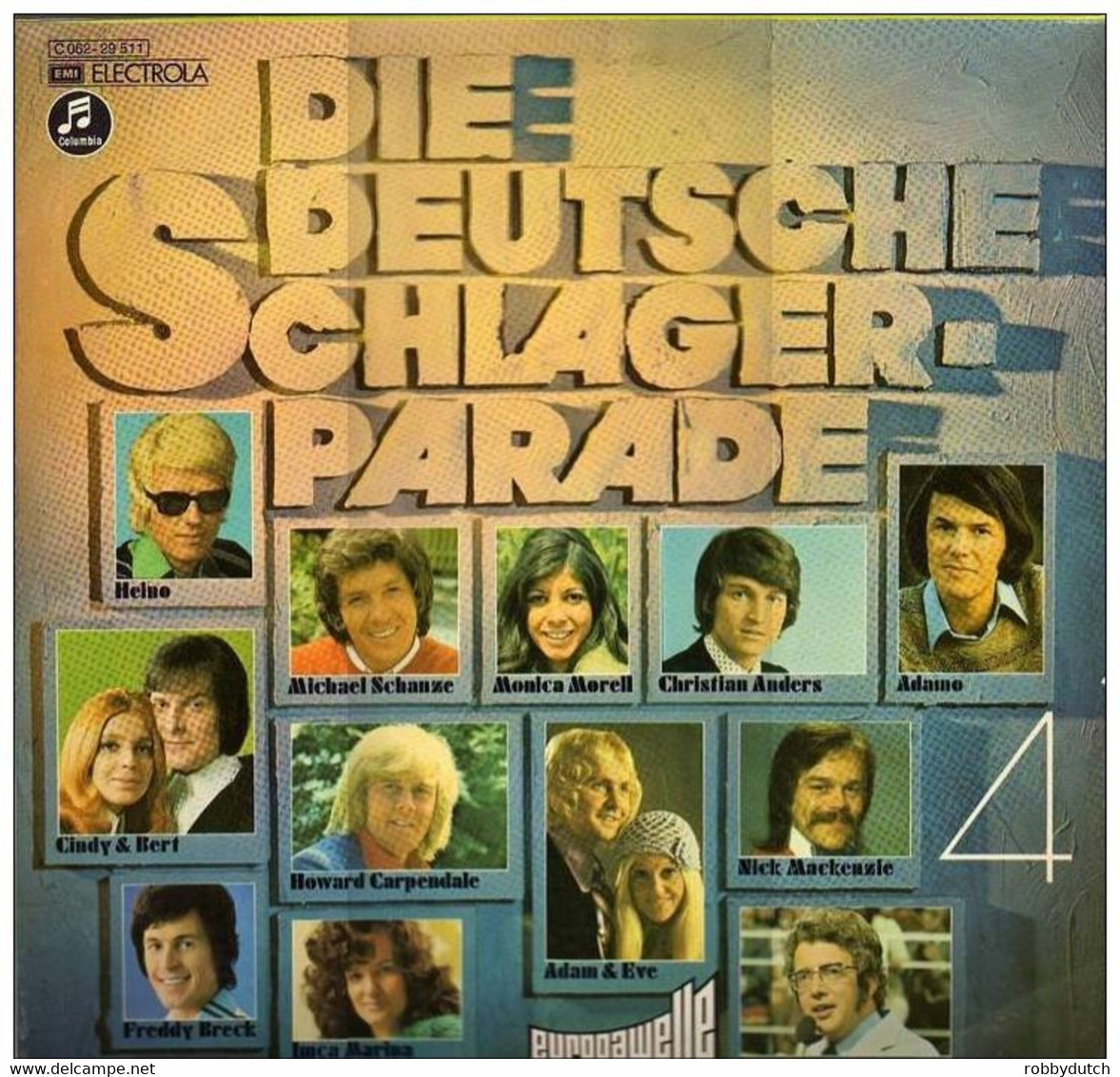 * LP *  DIE DEUTSCHE SCHLAGERPARADE 4 - ADAMO / ADAM & EVE / HEINO U.a. (Holland 1974) - Altri - Musica Tedesca