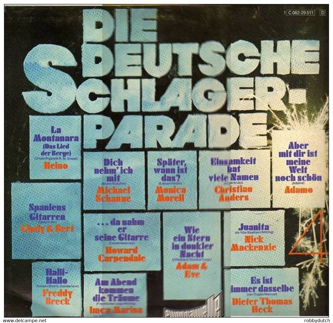 * LP *  DIE DEUTSCHE SCHLAGERPARADE 4 - ADAMO / ADAM & EVE / HEINO U.a. (Holland 1974) - Sonstige - Deutsche Musik