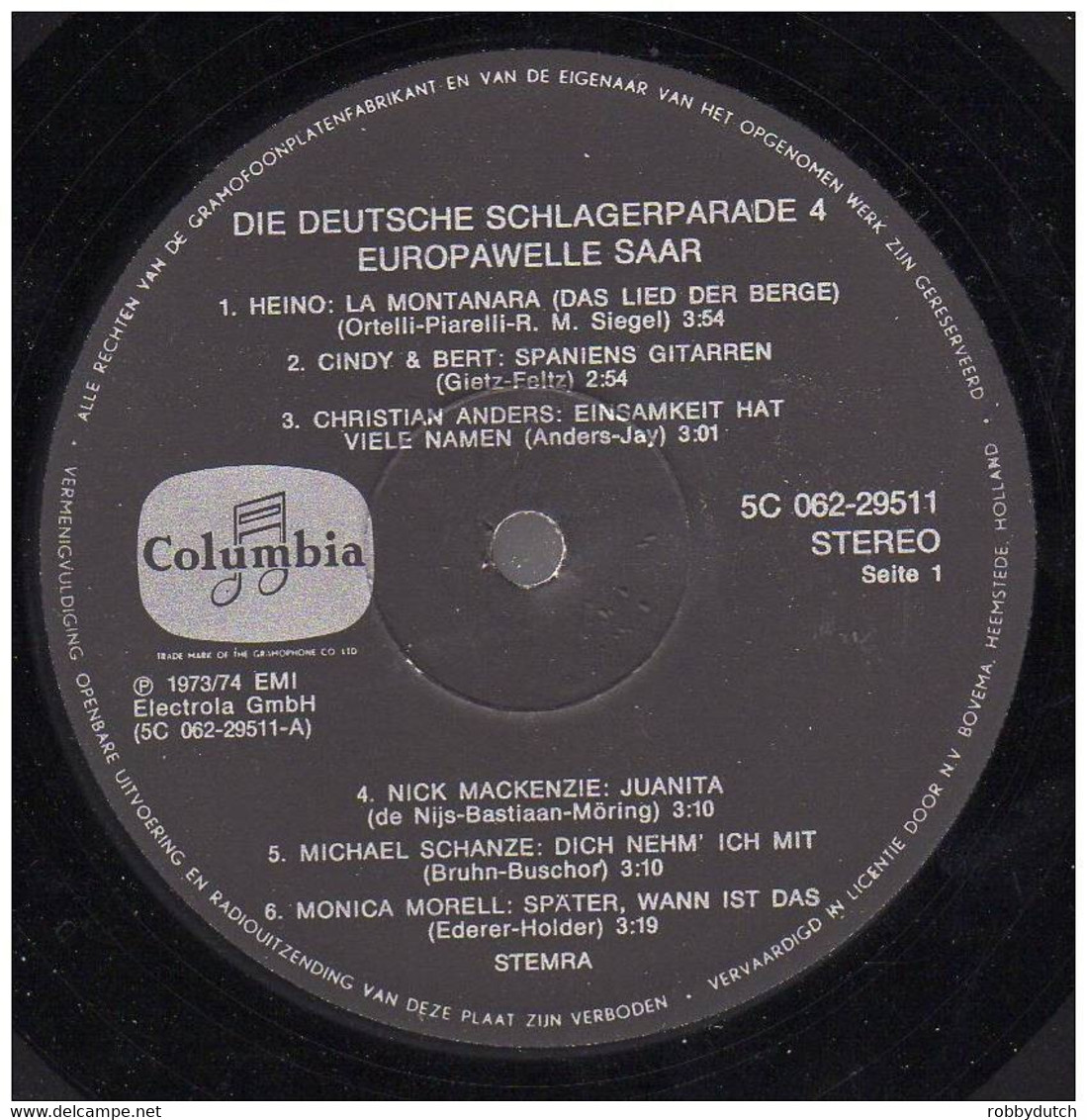 * LP *  DIE DEUTSCHE SCHLAGERPARADE 4 - ADAMO / ADAM & EVE / HEINO U.a. (Holland 1974) - Sonstige - Deutsche Musik