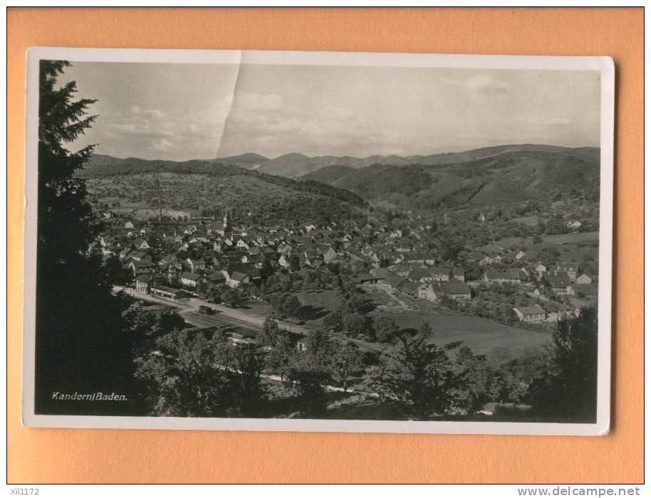 G584 Kandern Bei Baden. Mit Schriftliche Mitteilung : 5. August 1937 Velo Tour. Pli (voir Scan) - Kandern