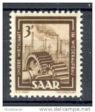 Saar 1951 Mi. 275  3 Fr Schwerindustrie €10,- MH* - Neufs