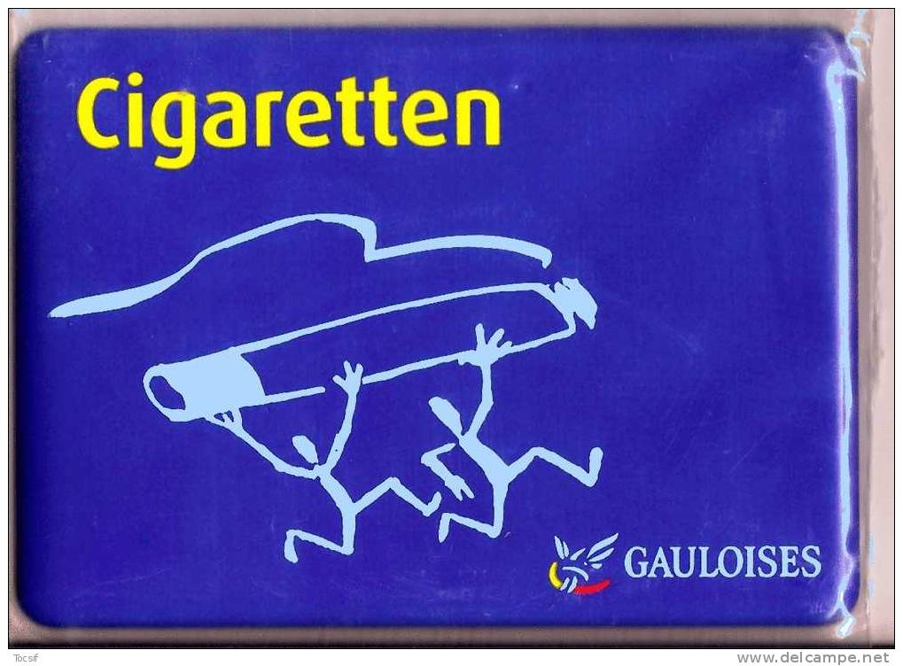 Plaque émaillée De Propreté Gauloises Cigaretten Tabac Cigarettes 10 X 14 - Plaques émaillées (après 1960)