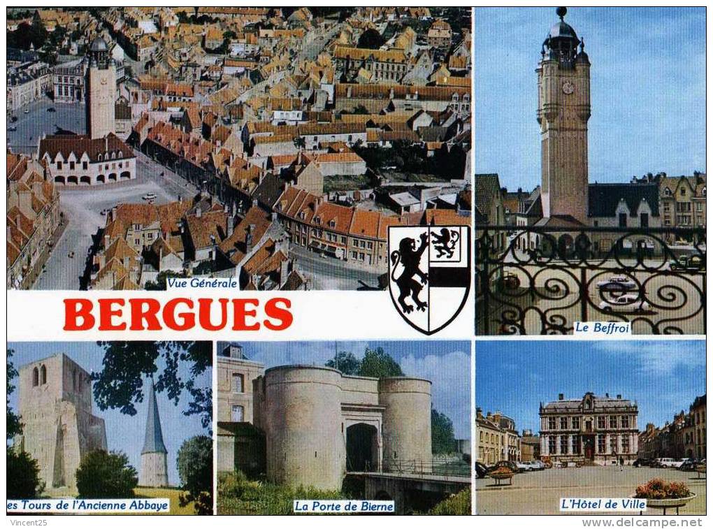 BERGUES CHE  LE NORD 59 BEFFROI ET ABBAYE - Bergues