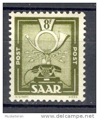 Saar 1951 Mi. 278  8 Fr Post- Und Fernmeldewesen MH* - Neufs
