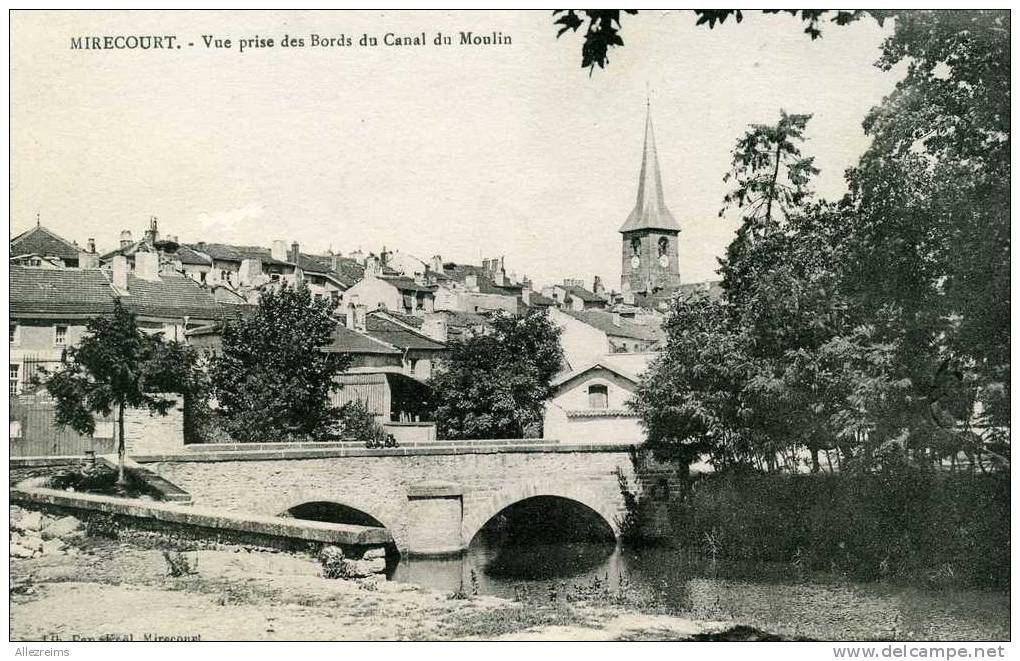 CPA 88 : MIRECOURT   Vue Du Canal Du Moulin   A VOIR  !!! - Mirecourt