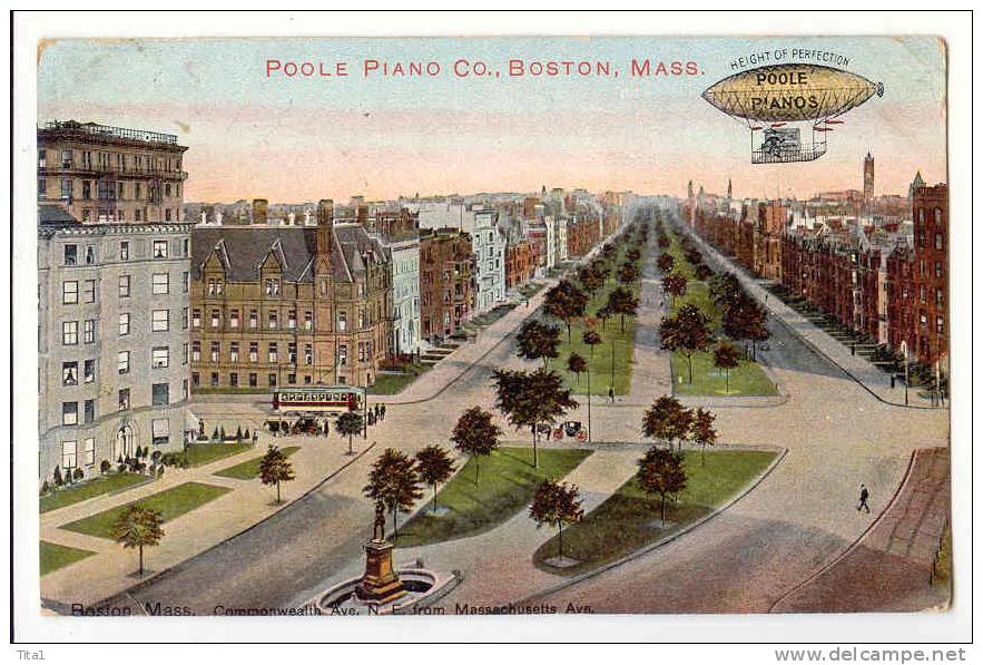 11816 - Poole Piano Co Boston  *aérostation* - Boston