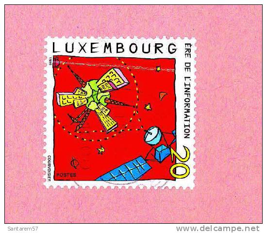 Timbre Oblitéré Used Stamp Selo Carimbado ERE DE L'INFORMATION 20LUF LUXEMBOURG Postes 1999 - Autres & Non Classés