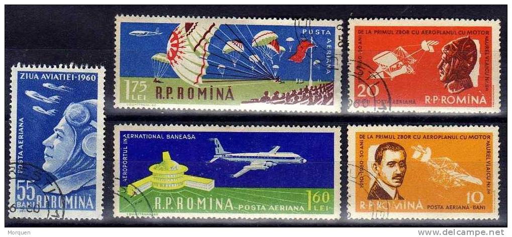 Rumania . Num 111-2 Y 115-117 Aereos, Cat Yvert - Gebruikt