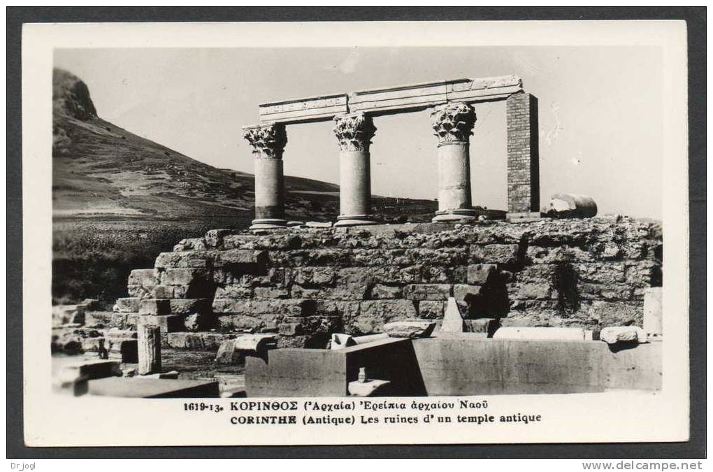 GR53) Greece - Corinth - Temple Of Octavia - Real Photo Postcard - Grèce