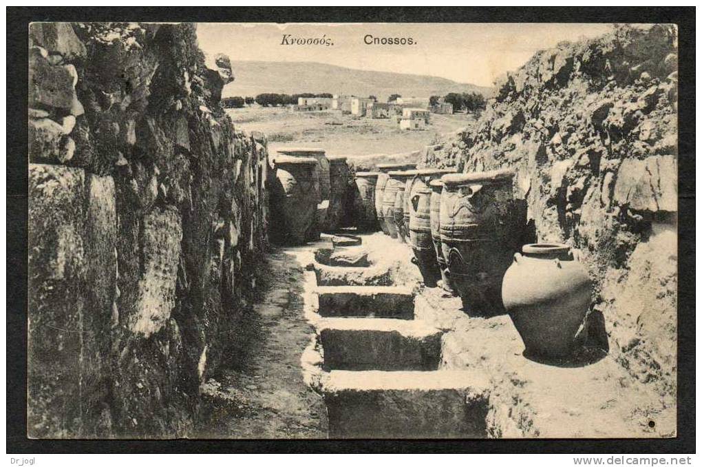 GR57) Greece - Knossos - Pithoi In Grand Palace - 1923 - Grèce